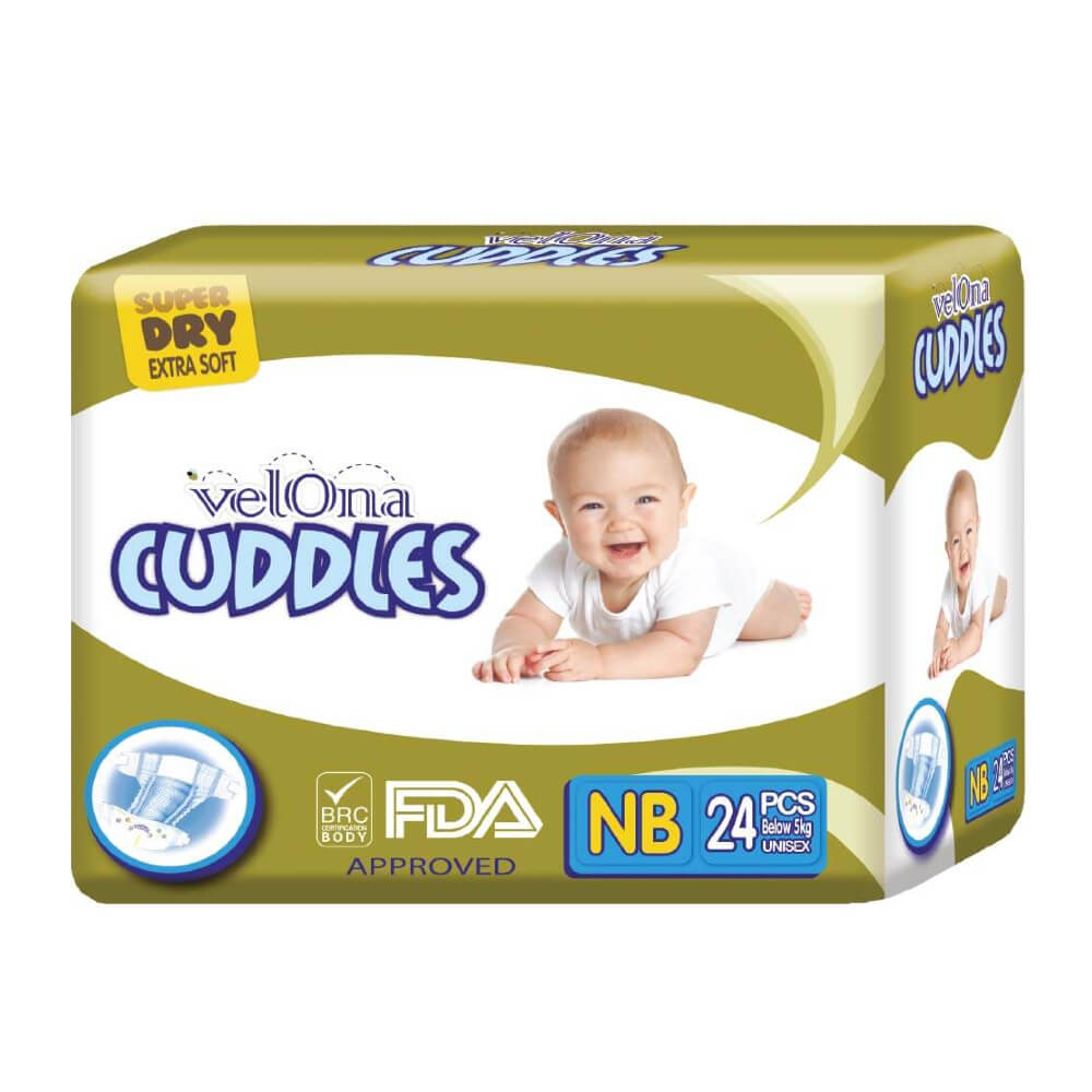Velona Cuddles New Born Super Dry Extra Soft Taped Diaper