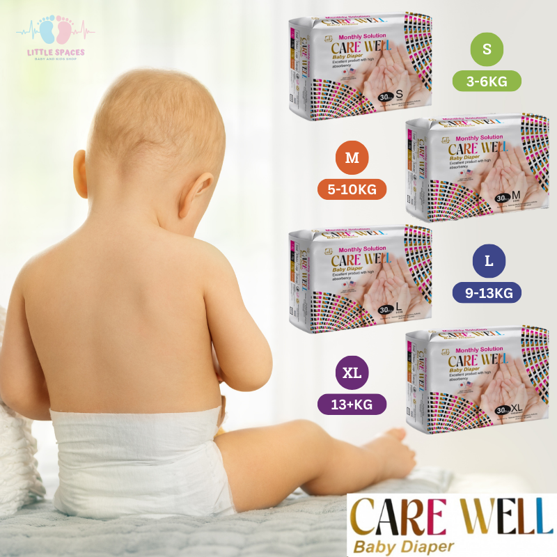 CareWell Baby Diapers Taped - A Monthly Solution In Diapering