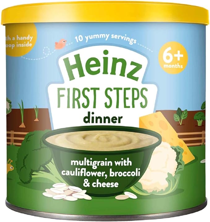 Heinz First Steps Dinner Multigrain With Cauliflower, Broccoli & Cheese For 6+ Months Baby