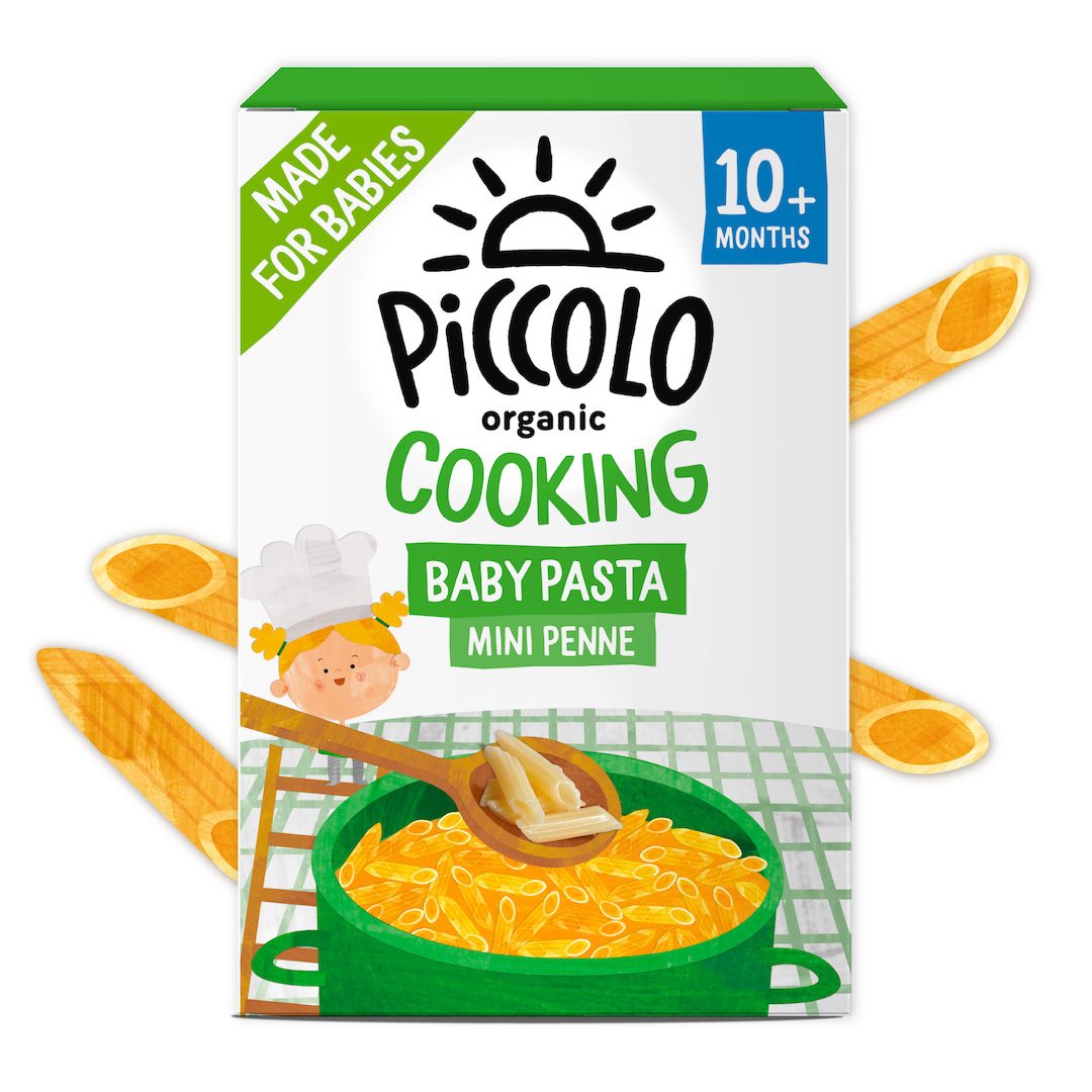 Piccolo Organic Cooking Baby Pasta Mini Penne For 10+ Months - Made For Babies