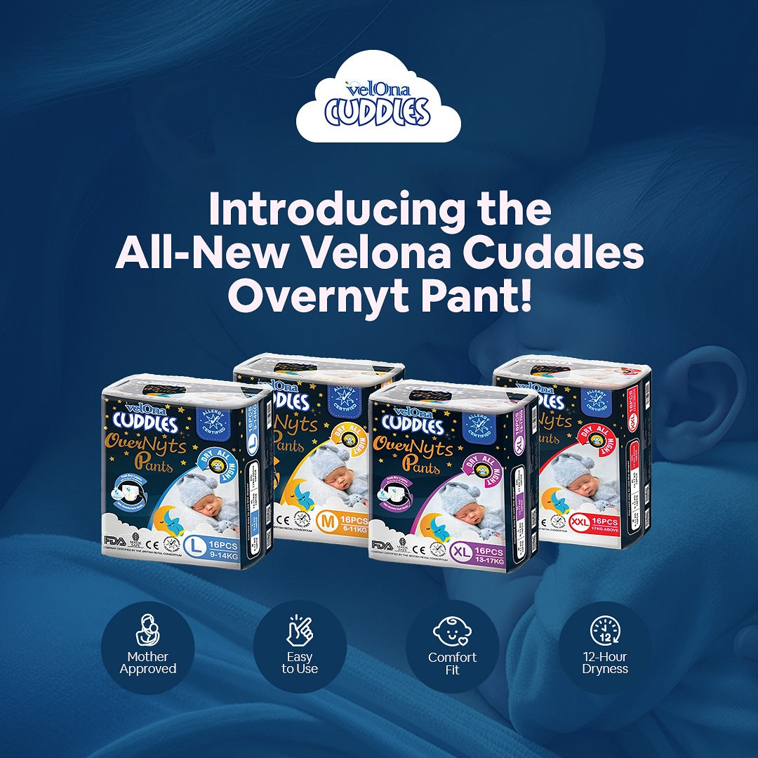 Velona Cuddles Overnyts Pants - Dry All Night Pant Style Diapers