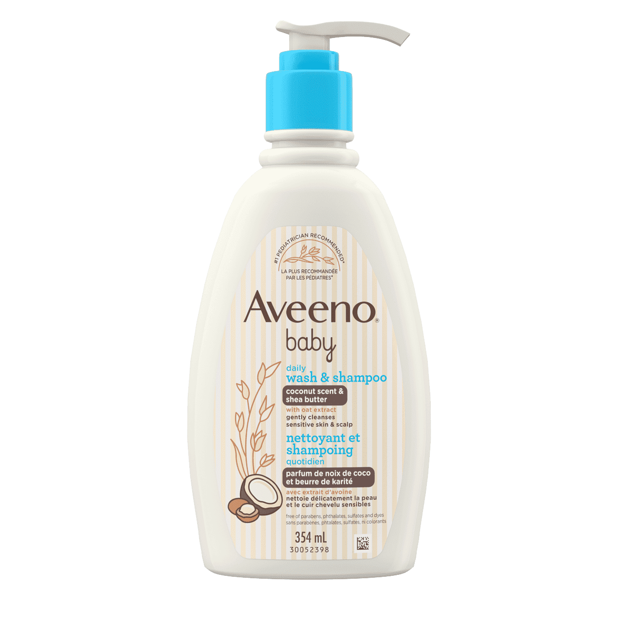 Aveeno Baby Daily Wash & Shampoo with Coconut Scent & Shea Butter