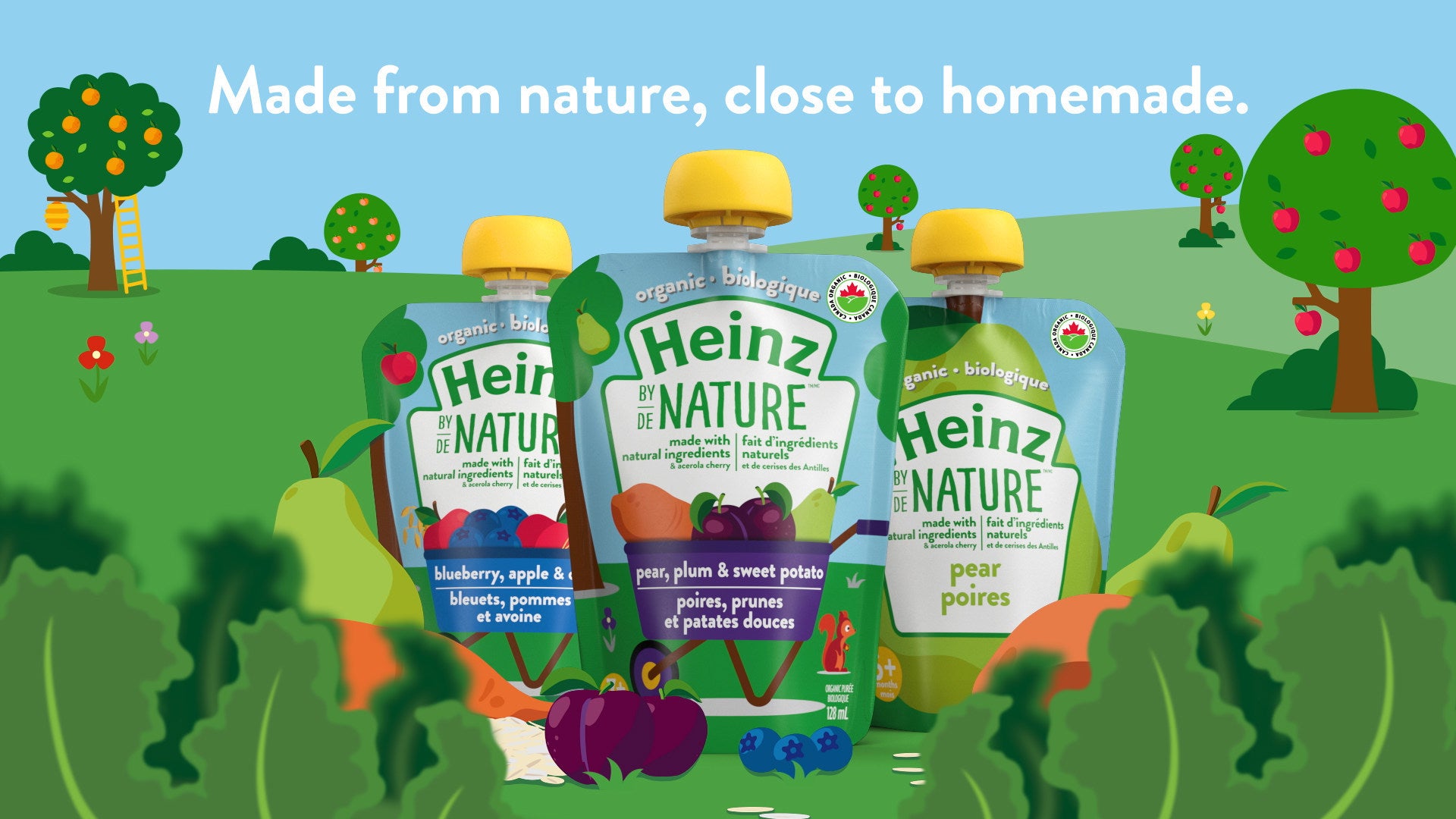 Heinz Bright 'N' Fruity Baby Food Pouches & Purees For 6+ Months Baby
