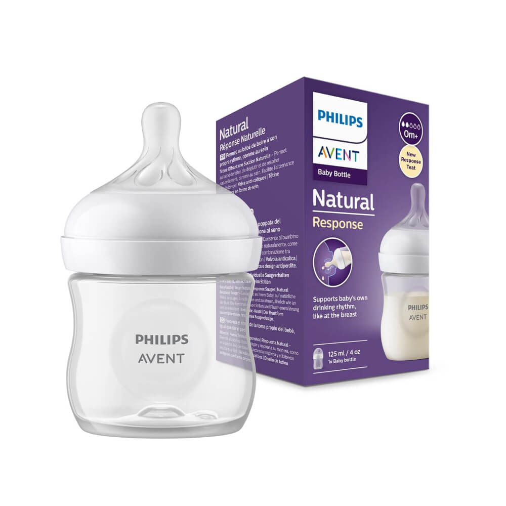 Philips Avent Natural Response 125ML Feeding Bottle With New Response Teats