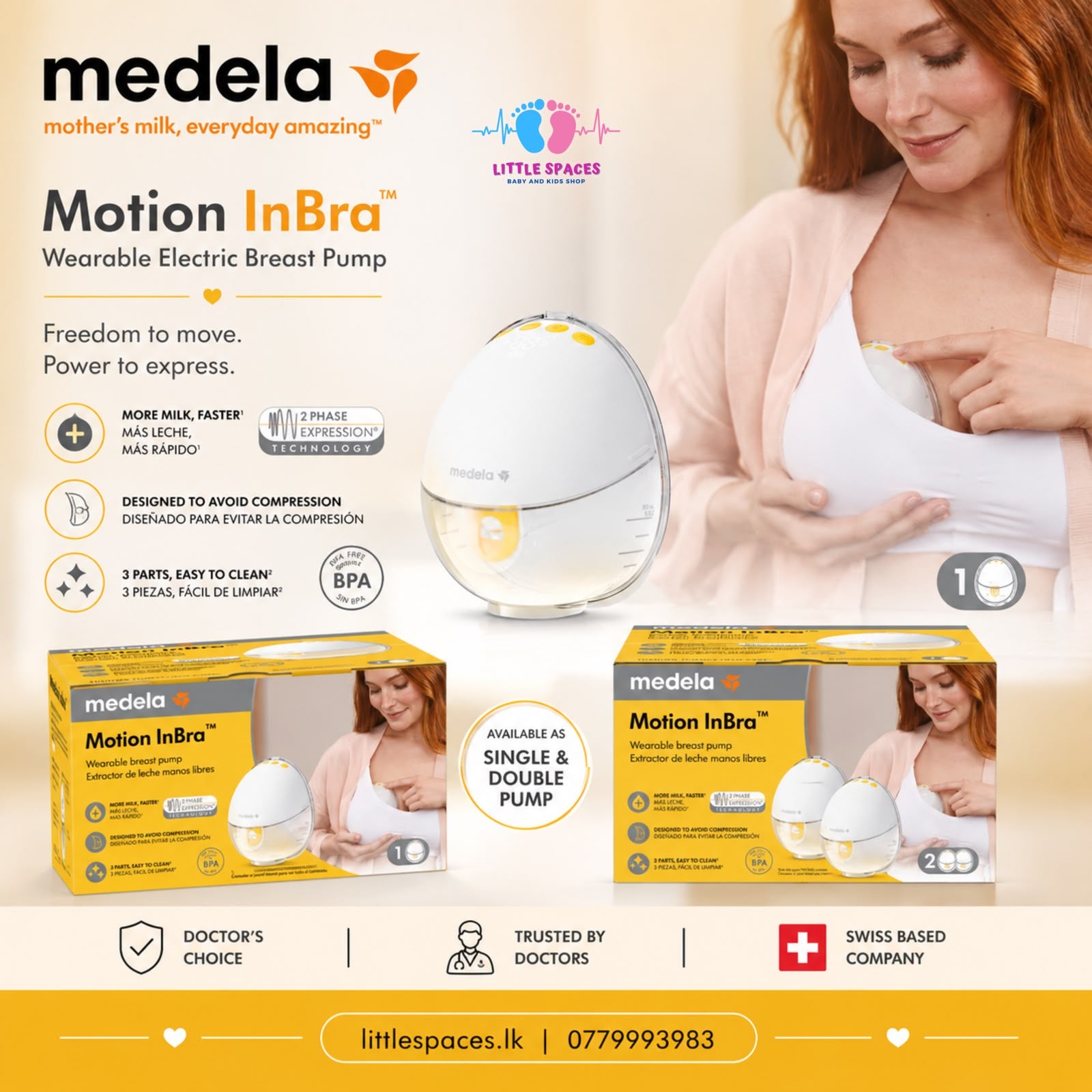 Medela Motion InBra™ - Wearable Electric Breast Pump