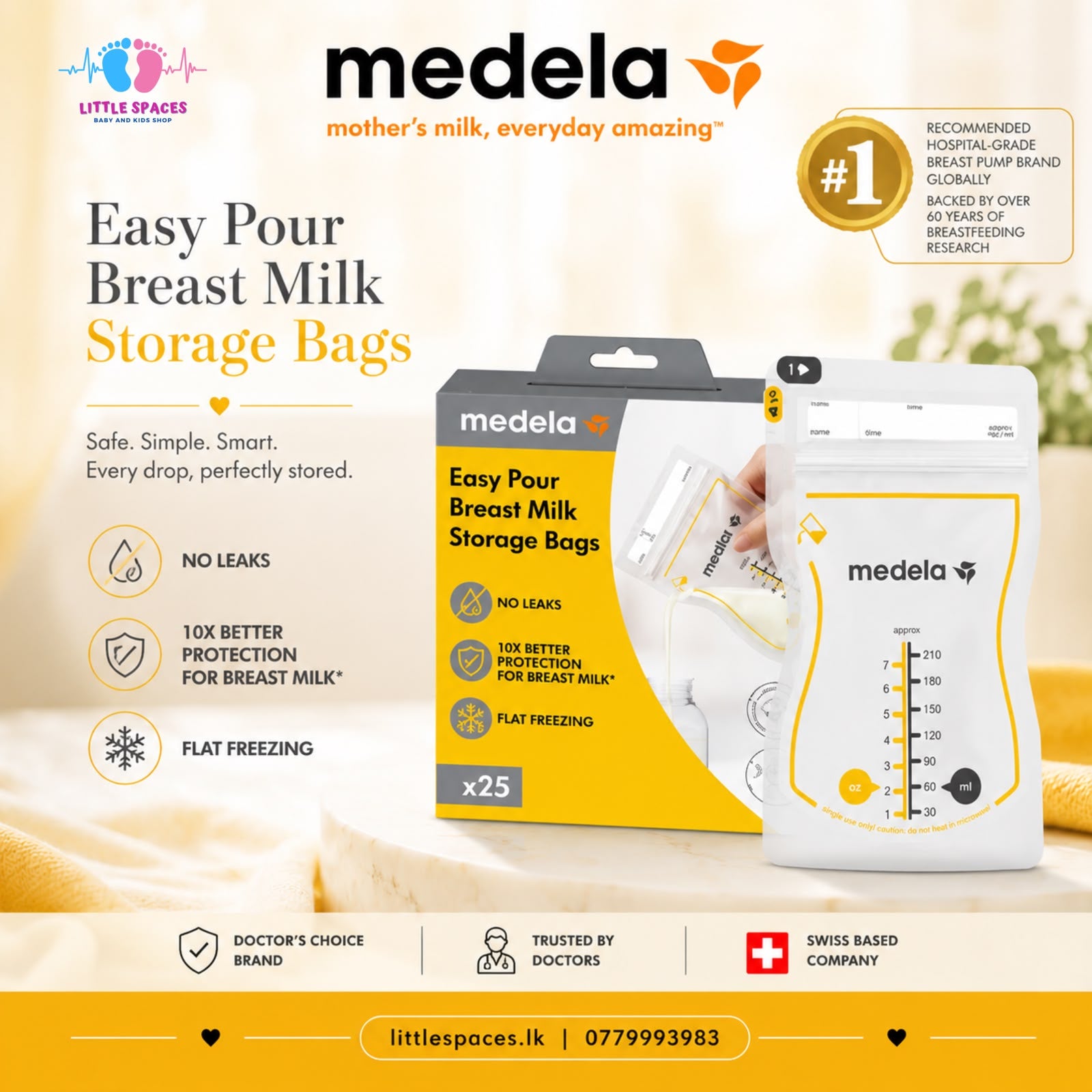 Medela Easy Pour Breast Milk Storage Bags