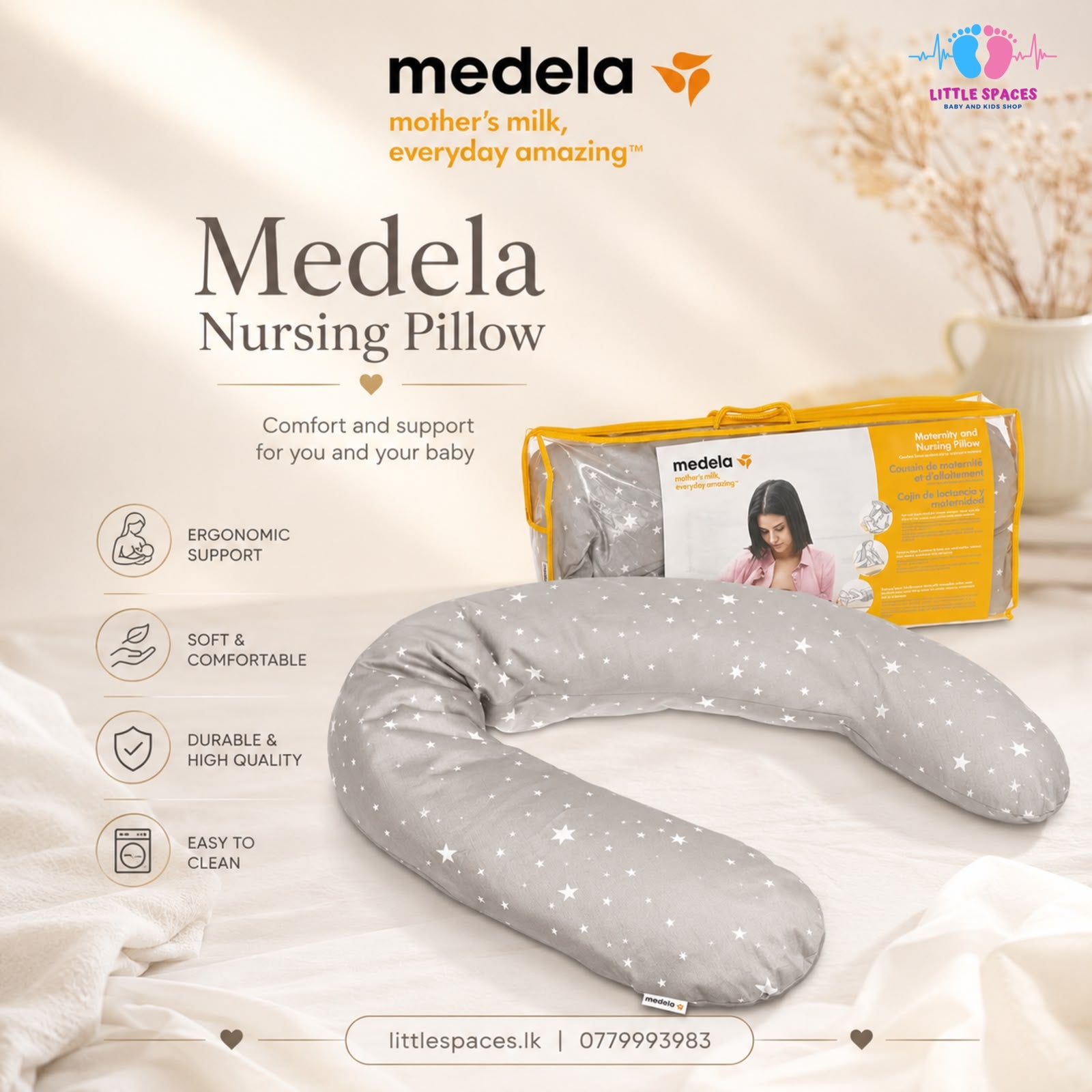 Medela Maternity & Nursing Pillow - Lightweight, Washable, Multi-Use Design