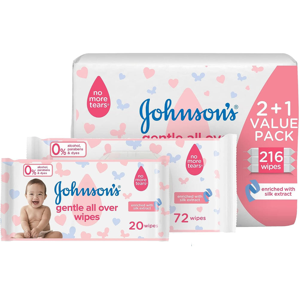Johnson's Baby Gentle All Over Wipes 72N
