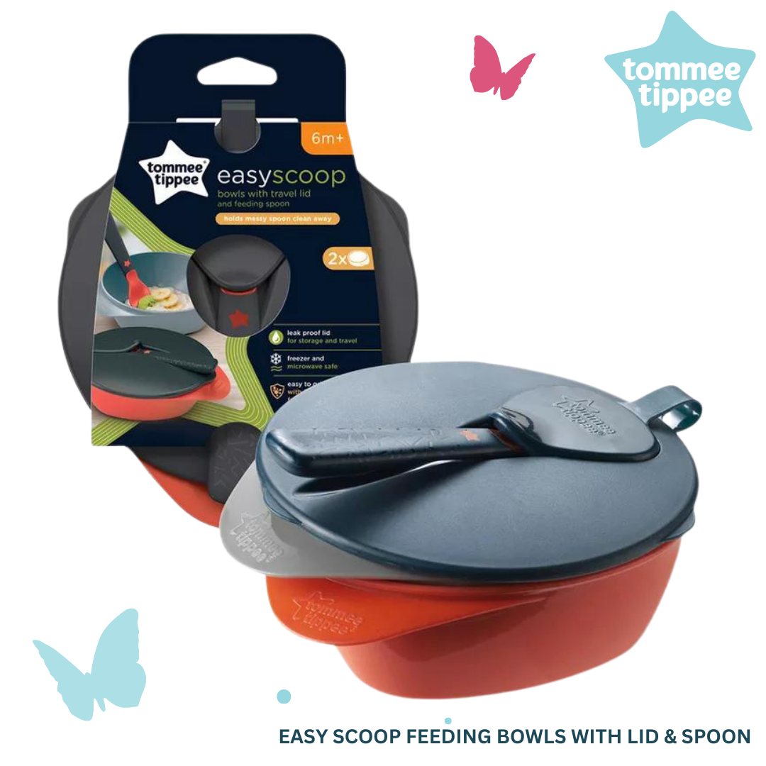 TOMMEE TIPPEE EasyScoop Bowls With Lid & Spoon 6M+