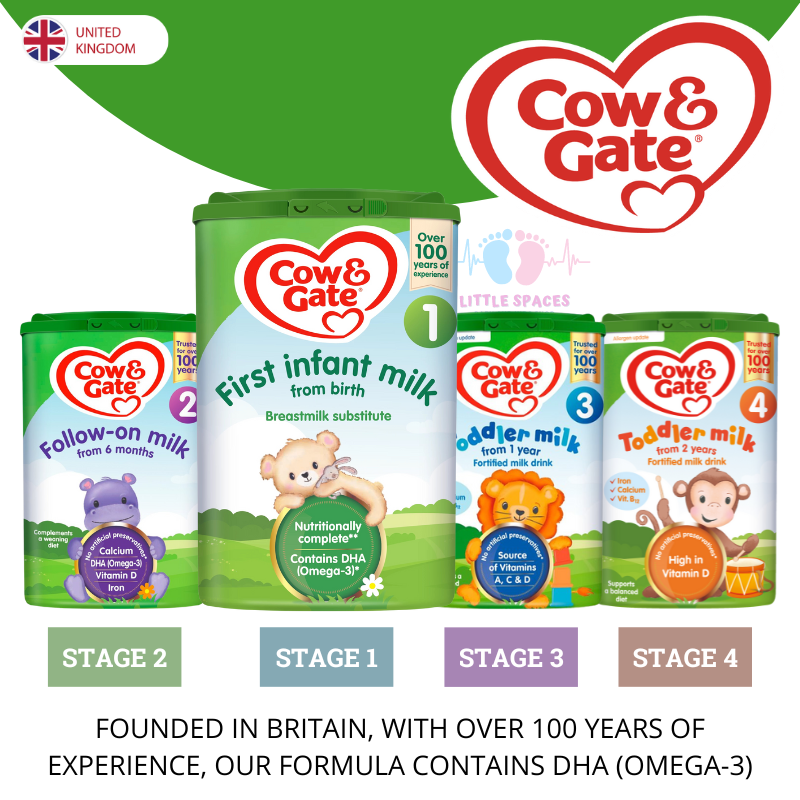 Cow & Gate Infant Formula For Babies From Birth with DHA (Omega-3)*
