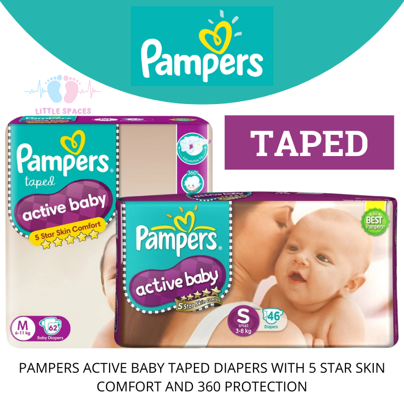 Pampers Taped Active Baby With 5 Star Comfort - Select Size