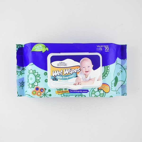 Velona Cuddles Wet Wipes With Fragrance 70N