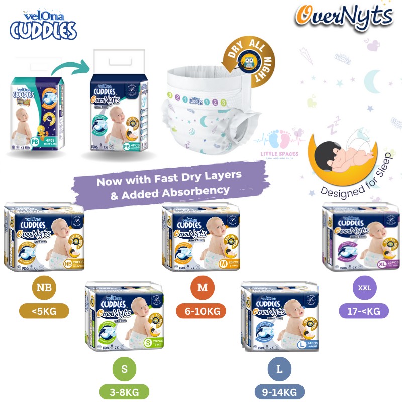 Velona Cuddles Overnyts Ultra Slim All Night Diapers