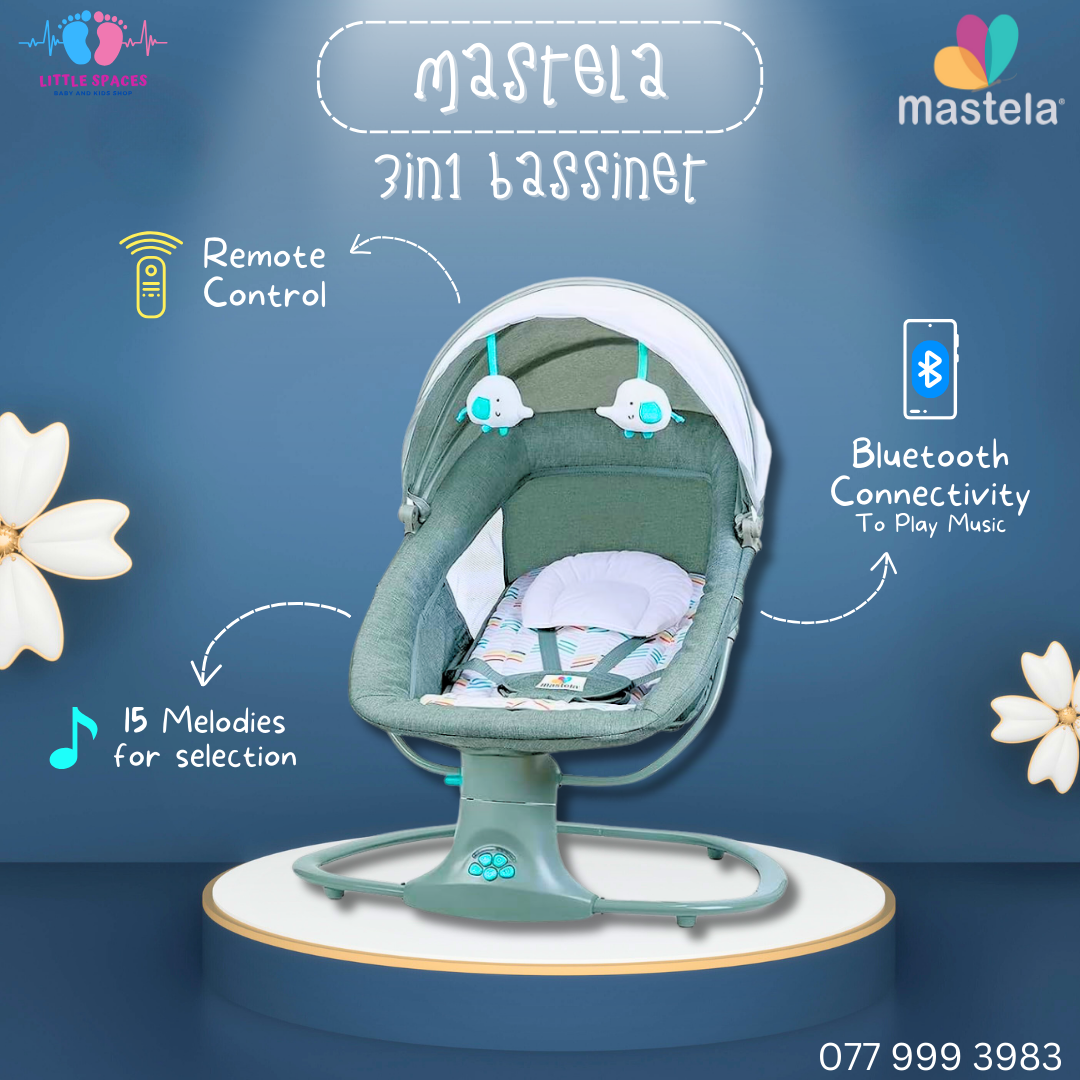 Mastela 3-In-1 Deluxe Baby Multifunctional Bassinet / Rocker (Bluetooth Edition)