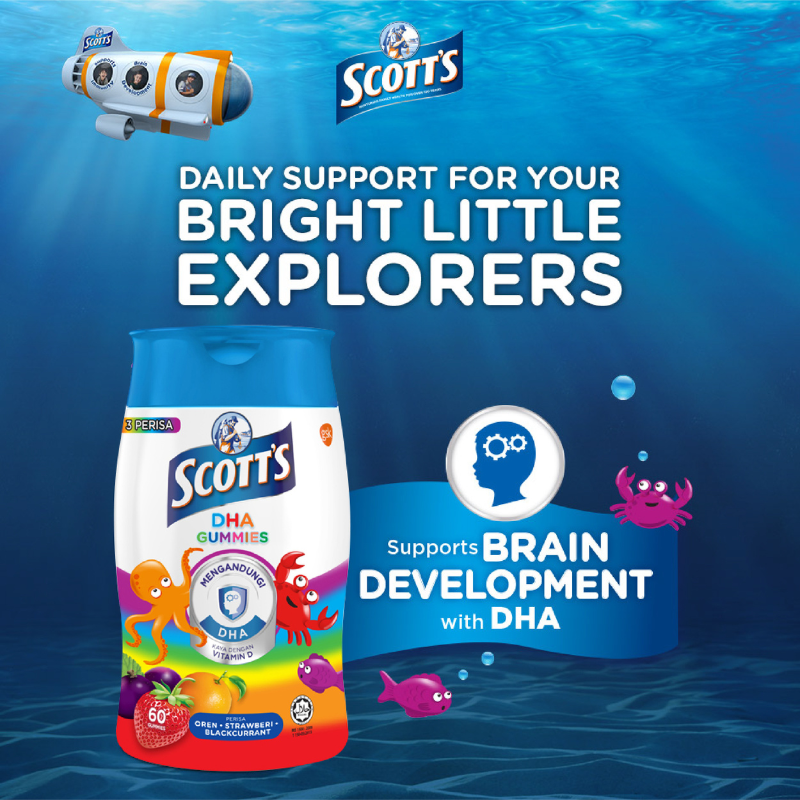 Scott's DHA Gummies With Fish Oil Omega 3