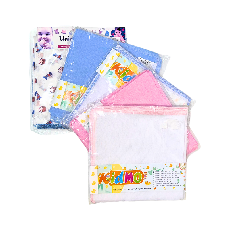 Newborn Baby Nappy / Napkin 18*18 Single Layer 6Pcs Pack