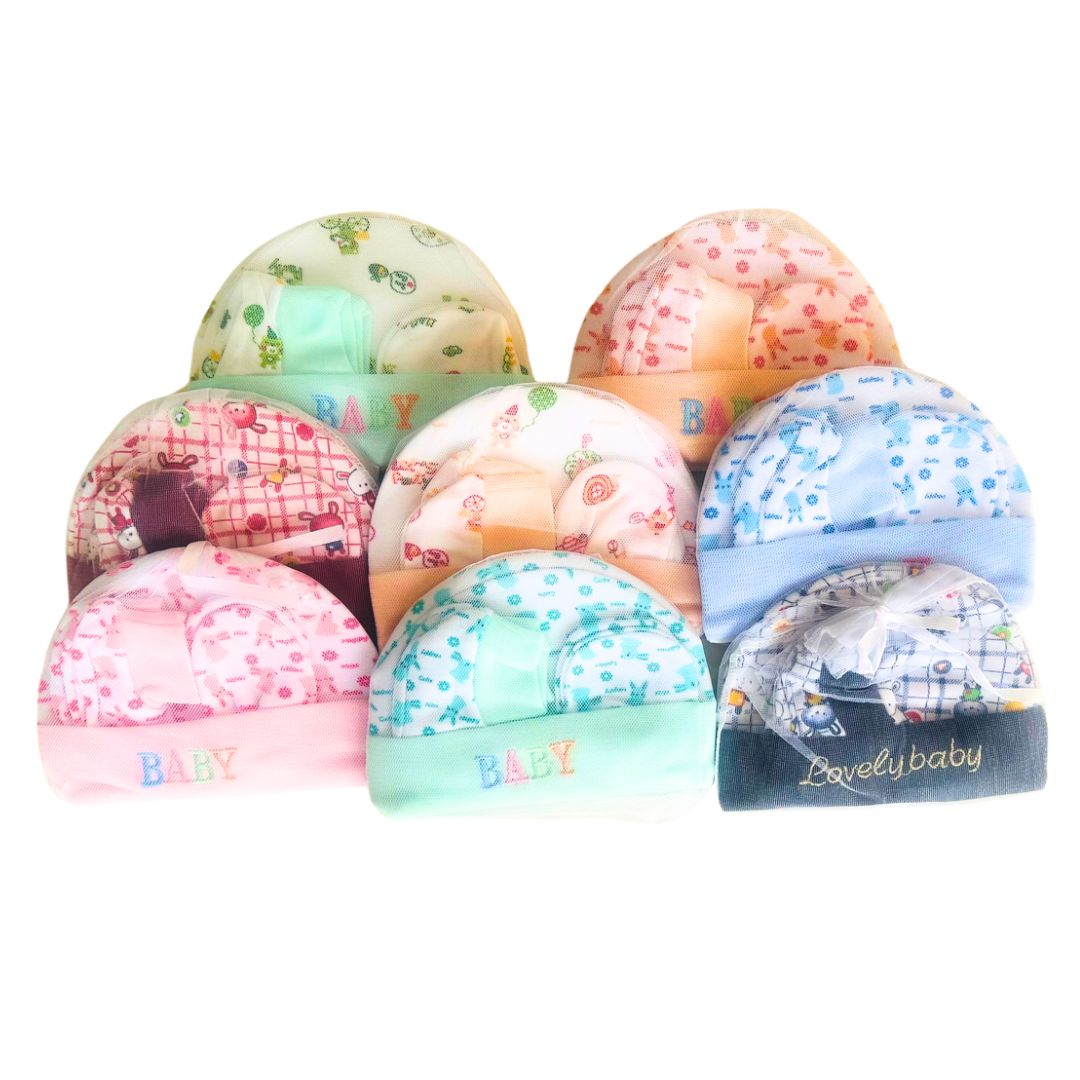 3-in-1 Cap Set Anti Scratching Gloves Mitten Hat Fashion Kit Imported