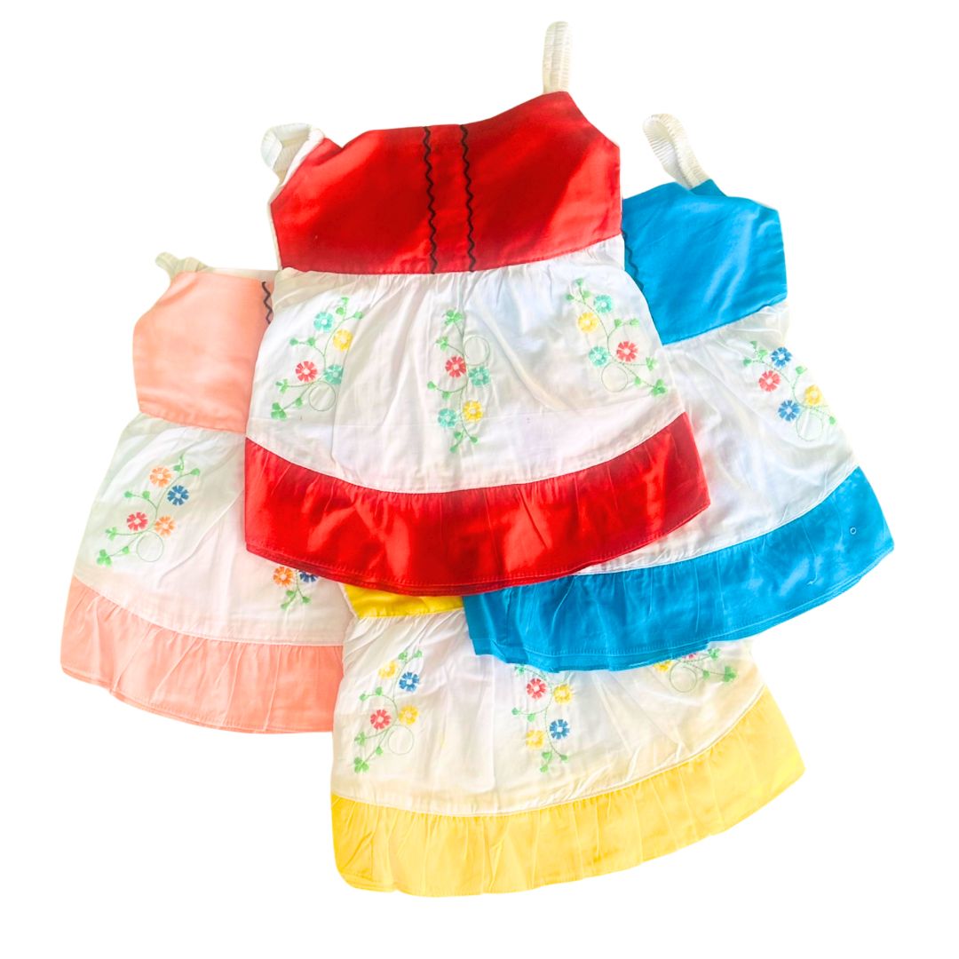New Born Baby Frock With Flower Design