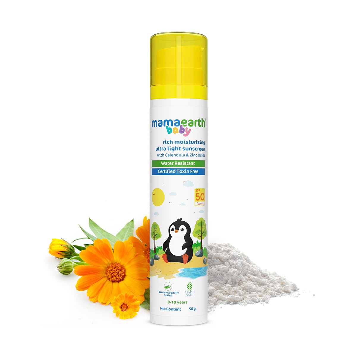 Mamaearth Baby Rich Moisturizing Ultra Light Sunscreen-50g SPF 50 & PA+++