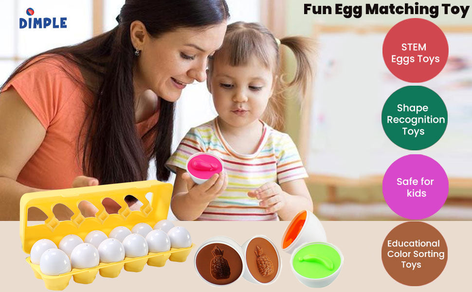 Smart & Fun To Learn Matching Egg Toy For Kid's Early Education