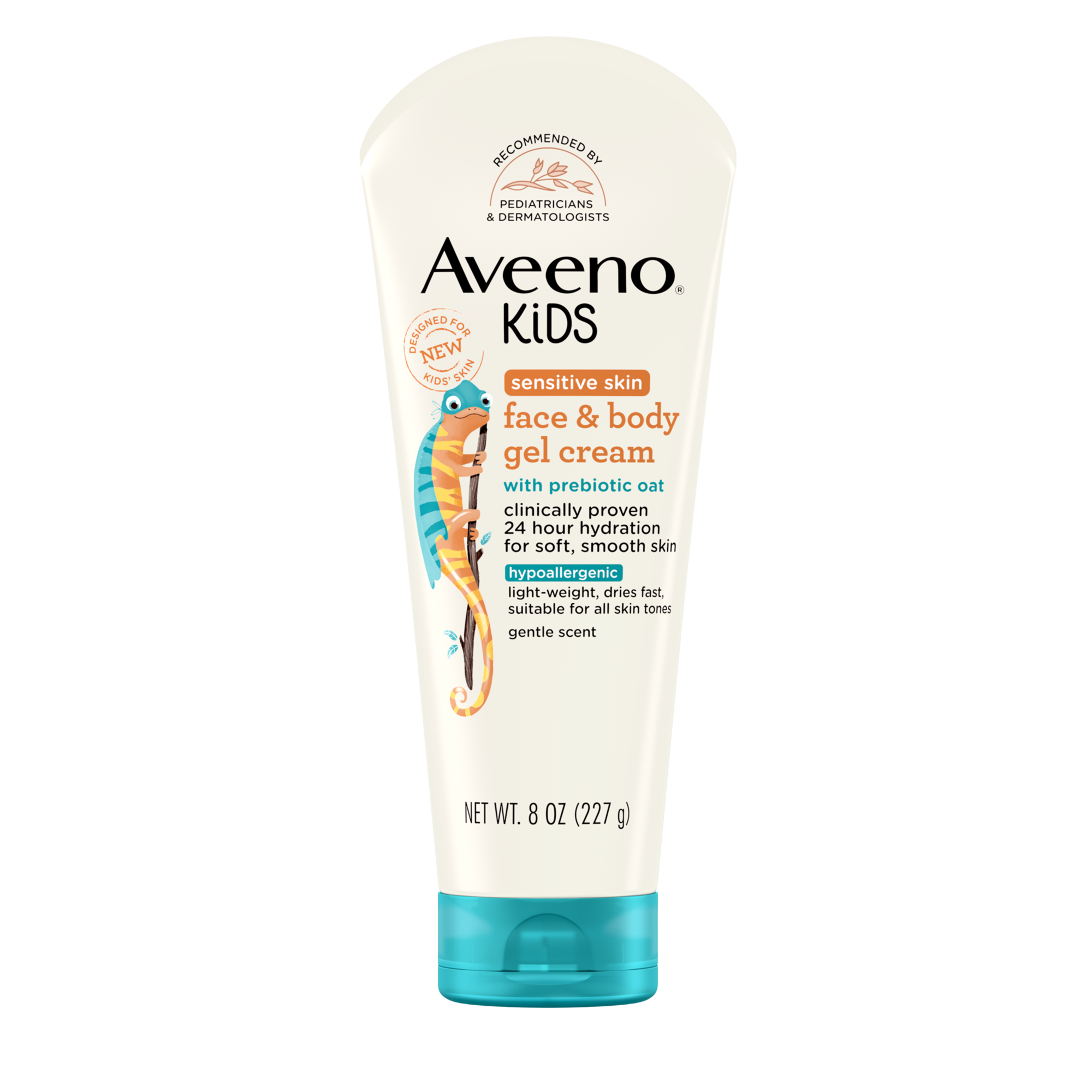 Aveeno Kids Face & Body Gel Cream For Sensitive Skin With Prebiotic Oat