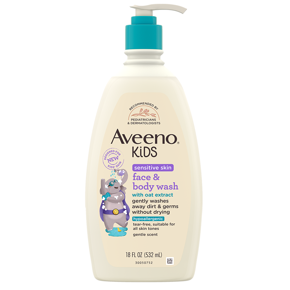 Aveeno Kids Face & Body Wash With Oat Extract - Tear Free Formula