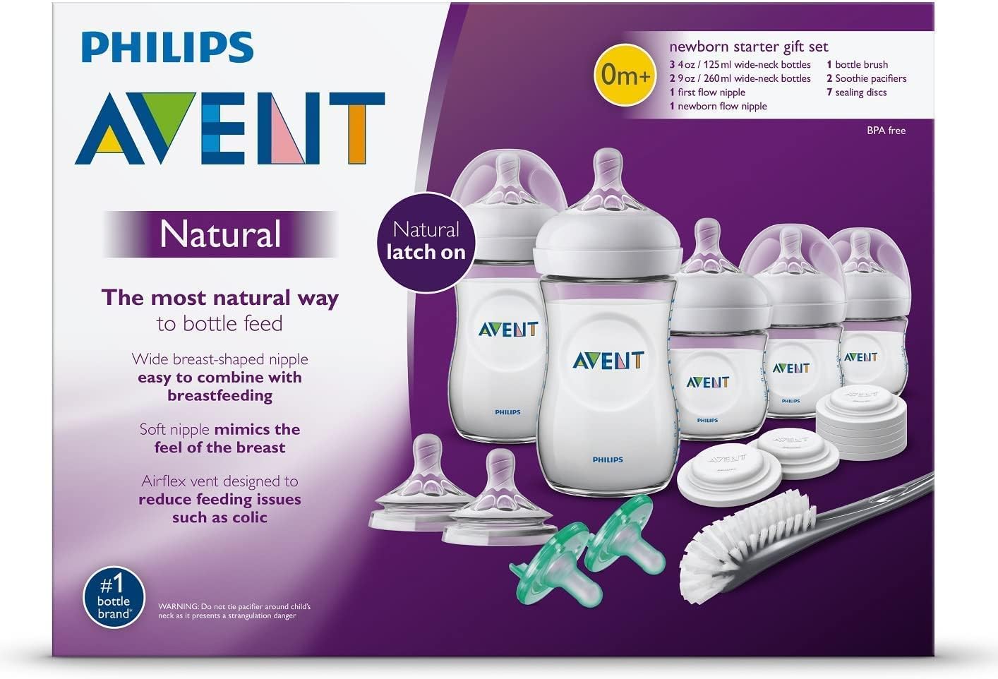Philips Avent Natural Baby Bottle Newborn Starter Gift Set For 0M+ Babies