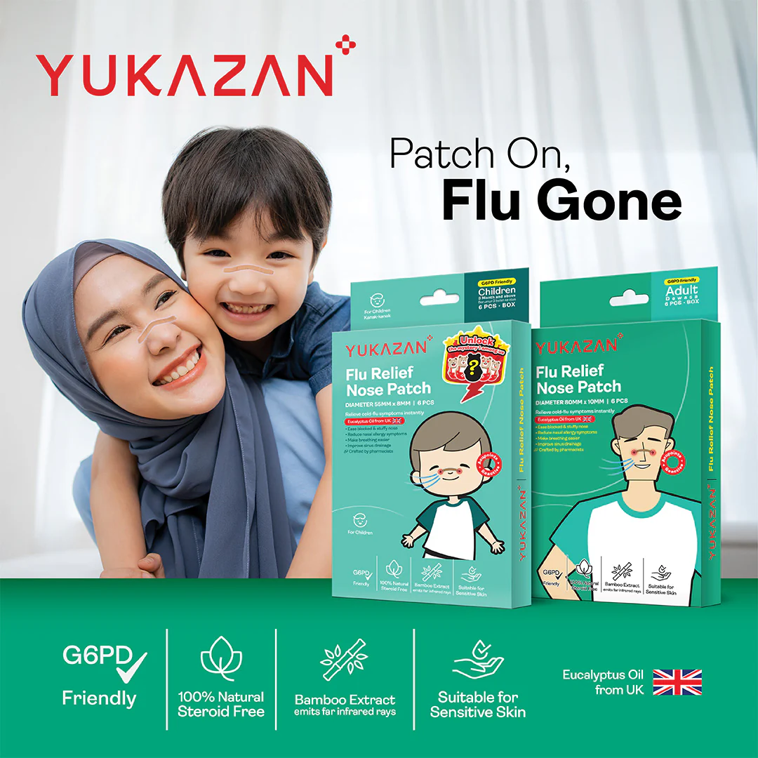 YUKAZAN Children Flu Relief Nose Patch - Pack of 6s