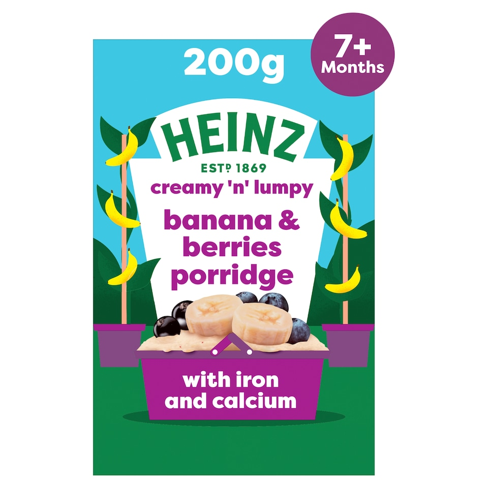 Heinz Banana & Berries Porridge For 7+ Months Baby