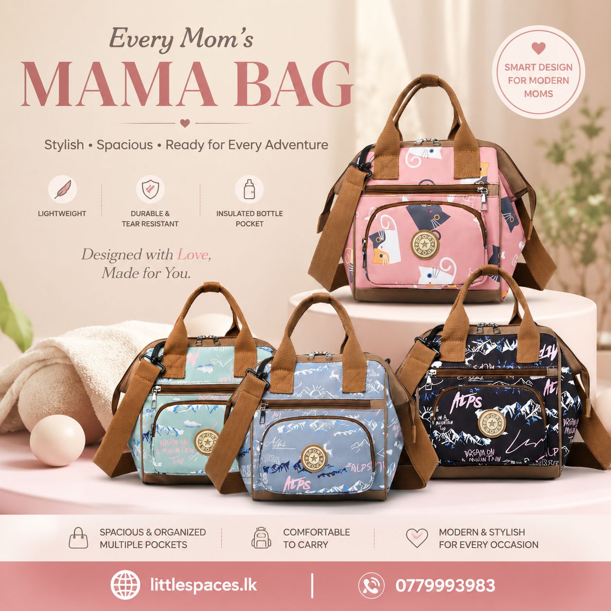 Baby Diaper Bag for Mom Travel Maternity Backpack